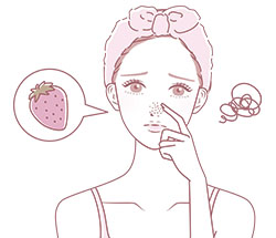 毛穴を気にする女性